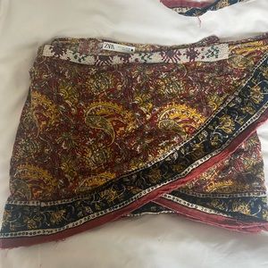 Zara Printed Sarong Skirt